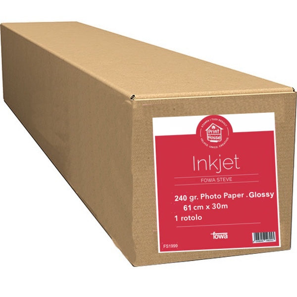 Carta per plotter Inkjet 61cm x 30mt 240gr. Glossy FS1999 Carta per plotter Inkjet 61cm x 30mt 240gr. Glossy FS1999